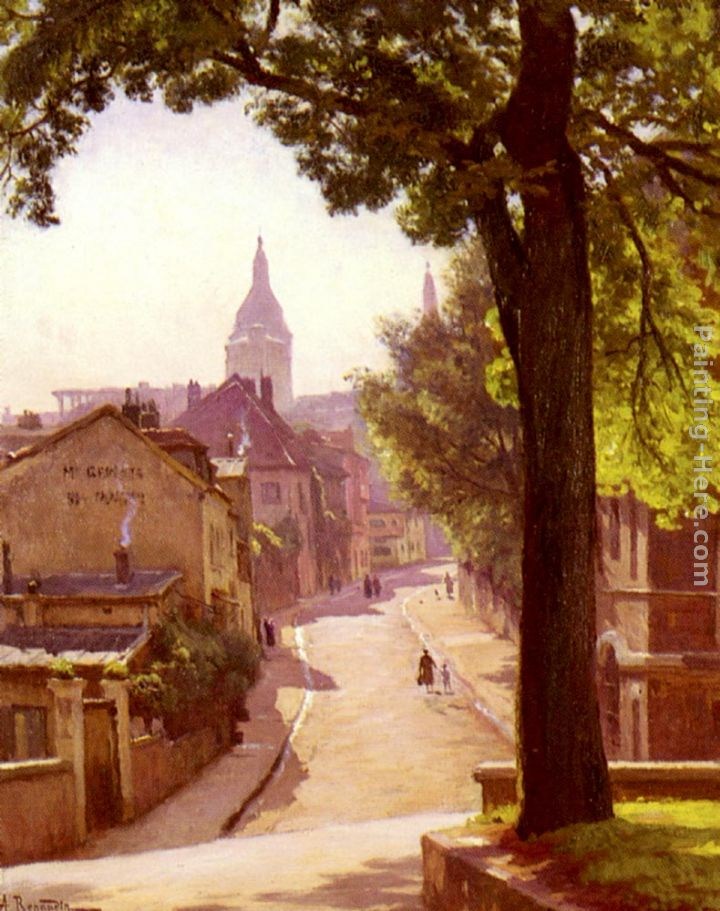 Alfred Renaudin La Rue De L'abreuvoir A Montmartre